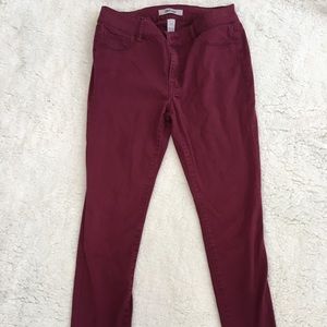 Maroon Skinny Jeans